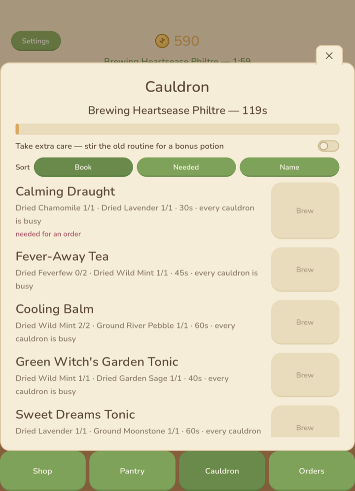 Follow recipes and watch the brew progress