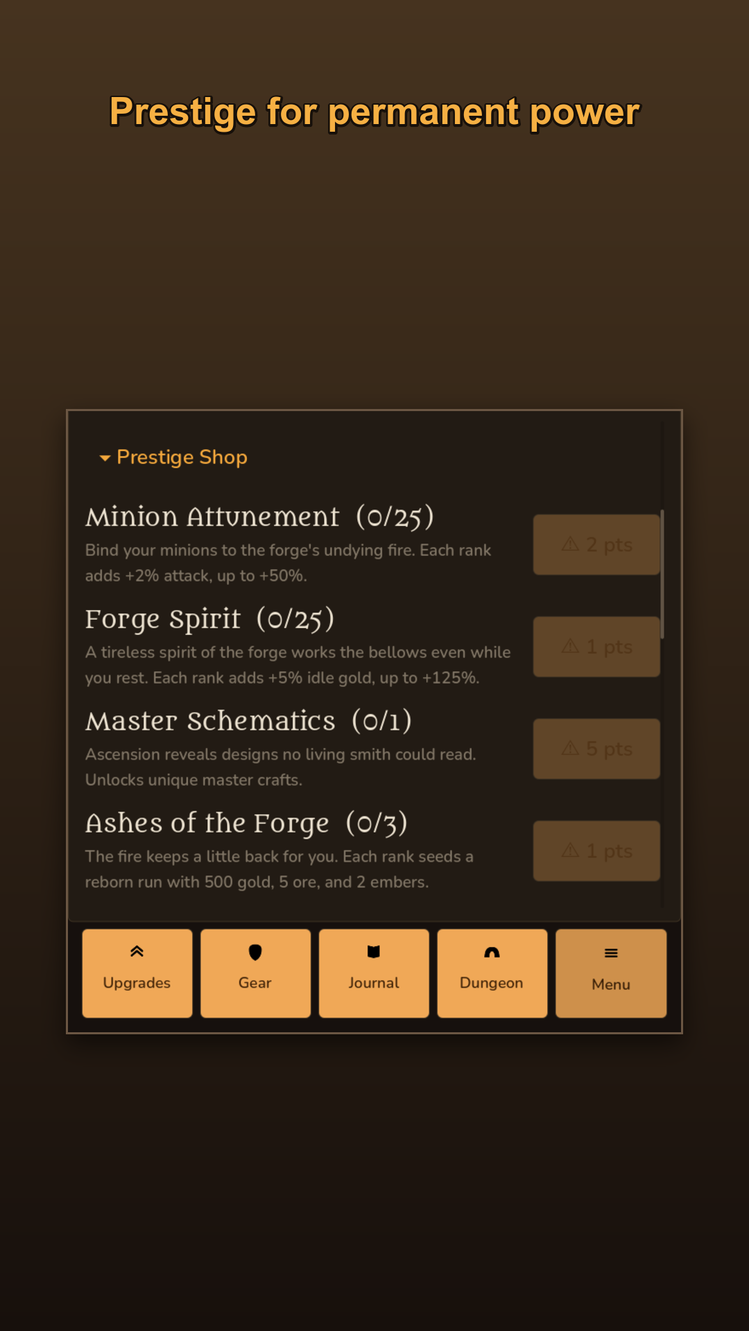 Prestige for permanent power